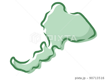 手描き風の福井県 90713516