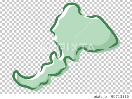 手描き風の福井県 90713516