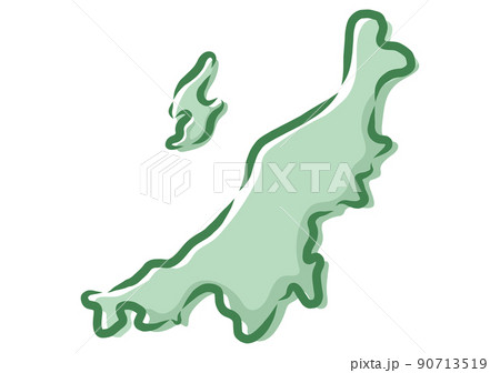 手描き風の新潟県 手描き風の新潟県 90713519