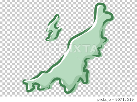 手描き風の新潟県 手描き風の新潟県 90713519