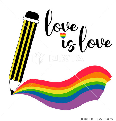 LGBT Pride Month. love is love. LGBTQ Symbol...のイラスト素材 [90713675] - PIXTA