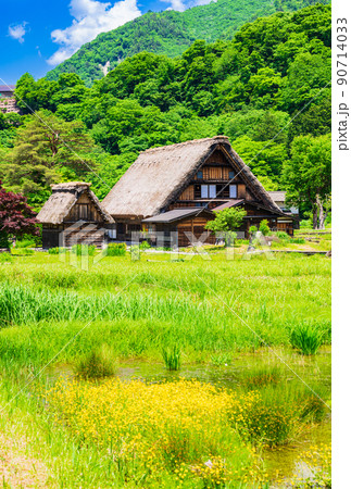 日本の原風景　世界遺産　白川郷 90714033