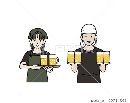 居酒屋　飲み屋　店員　仕事　アルバイト　男女 90714341