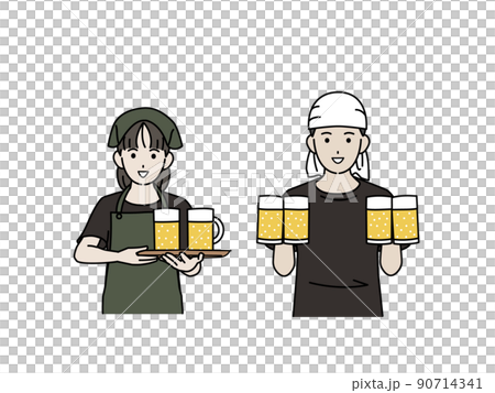 居酒屋　飲み屋　店員　仕事　アルバイト　男女 90714341