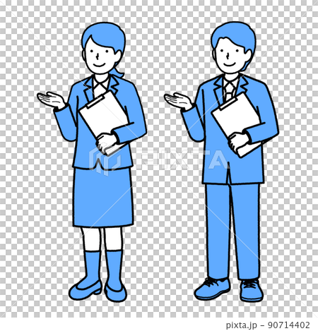 案内するイラスト素材 90714402