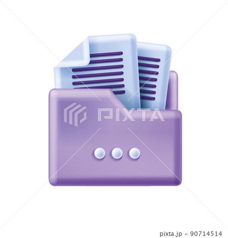 3D folder vector icon, business document office files, isolated archive data storage paper portfolio 3D folder vector icon, business document office files, isolated archive data storage paper portfolio 90714514