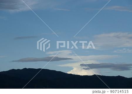 積乱雲と山・望遠・夏・210818PM 積乱雲と山・望遠・夏・210818PM 90714515