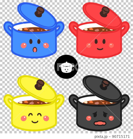 可愛的鍋字符圖 90715171