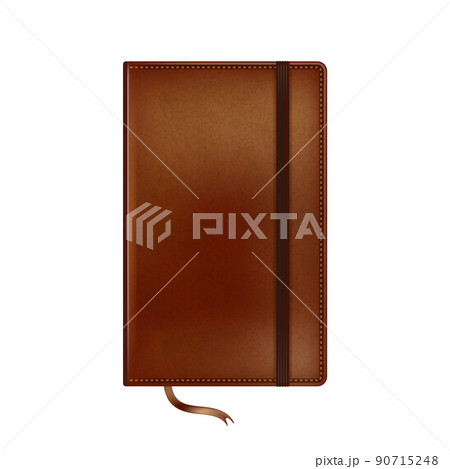 leather journal notebook 3d realistic vector 90715248