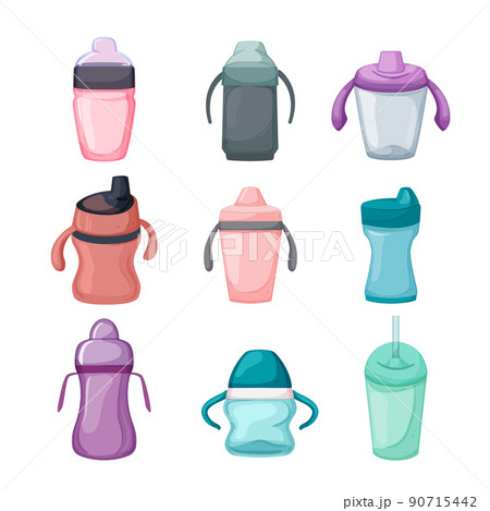 sippy cup set cartoon vector illustration sippy cup set cartoon vector illustration 90715442