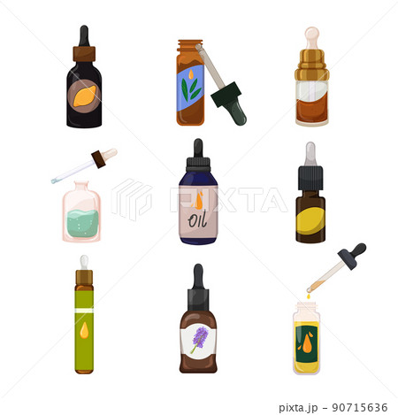 fragrance oil essential cartoon icons set vector 90715636