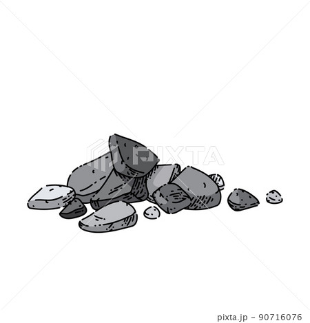 gravel sketch hand drawn vector 90716076