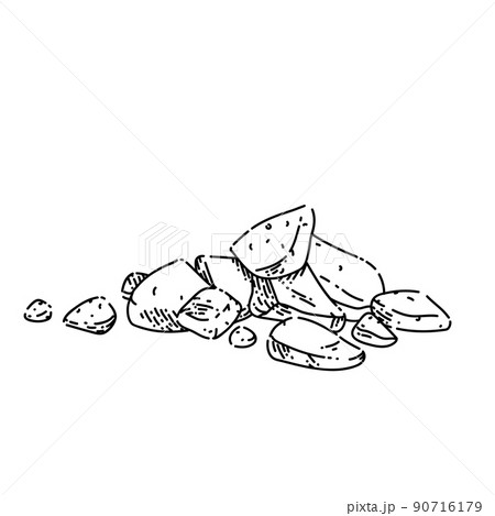 gravel sketch hand drawn vector 90716179