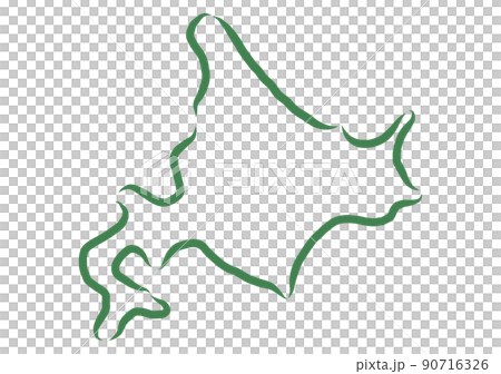 手描き風の北海道 90716326