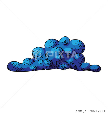 storm cloud sketch hand drawn vector 90717221