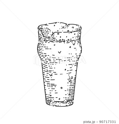 beer cup sketch hand drawn vector 90717331