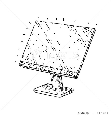 computer monitor sketch