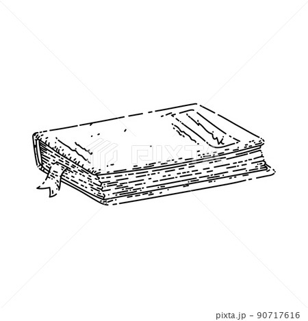 book sketch hand drawn vector 90717616