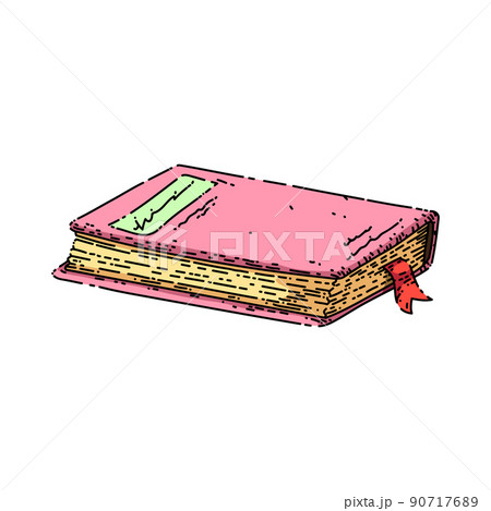 book sketch hand drawn vector book sketch hand drawn vector 90717689