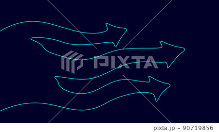 3D air wind storm blowing weather icon. Forecasting map flow mobile realistic glowing cartoon app. Cold cool summer overcast rainstorm vector illustration 90719856