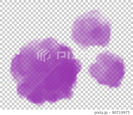 Colorful purple watercolor blobs drops brush hand painting illustration 90719975