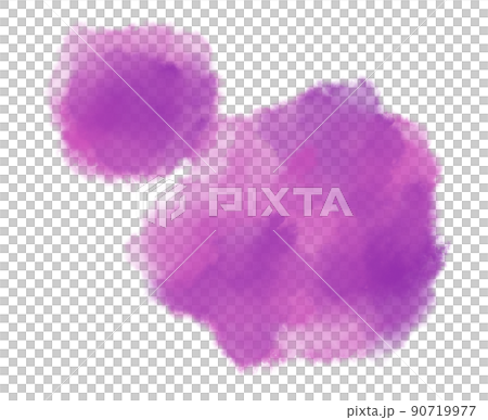 Colorful pink watercolor blobs drops brush hand painting illustration 90719977