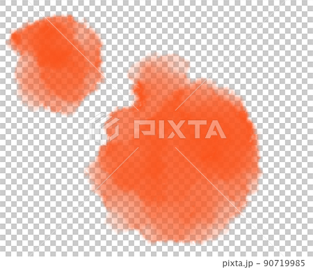 Colorful orange watercolor blobs drops brush hand painting illustration Colorful orange watercolor blobs drops brush hand painting illustration 90719985