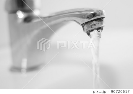 Bathroom sink tap with running water Bathroom sink tap with running water 90720617