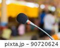 black microphone in meeting room 90720624