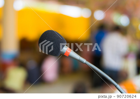 black microphone in meeting room black microphone in meeting room 90720624