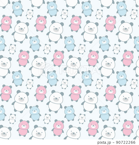 seamless cute panda pattern 90722266