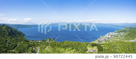 空から見た洞爺湖(パノラマ) 空から見た洞爺湖(パノラマ) 90722445