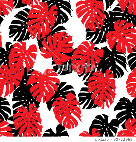 Seamless pattern with Philodendron 90722969