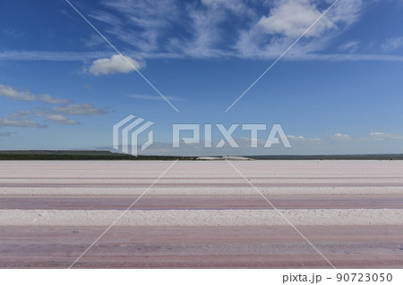 Salty lagoon prepared to extract raw salt, mining industry in Argentina Salty lagoon prepared to extract raw salt, mining industry in Argentina 90723050