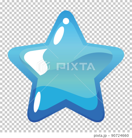 Rounded blue star - Stock Illustration [90724660] - PIXTA