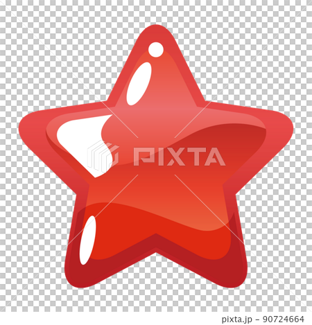 Rounded red star - Stock Illustration [90724664] - PIXTA