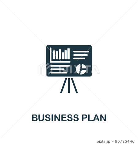 Business Plan icon. Monochrome simple icon for...のイラスト素材 [90725446] - PIXTA