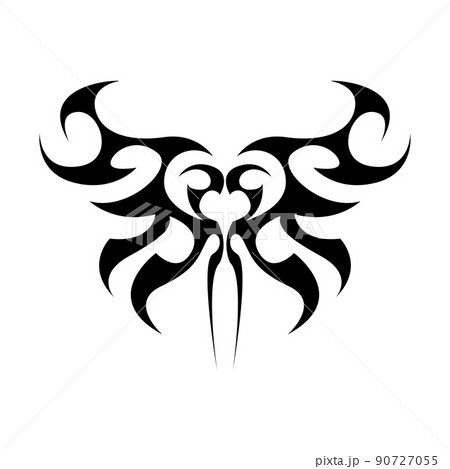 Tribal tattoo ornament. Vector design sketch. - Stock Illustration  [90727055] - PIXTA