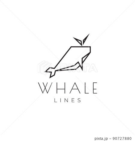 line polygon origami whale logo design vector graphic symbol icon illustration creative idea line polygon origami whale logo design vector graphic symbol icon illustration creative idea 90727880