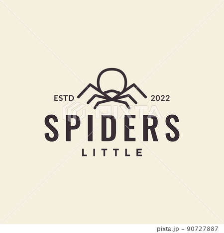 little spider tarantula line logo design vector graphic symbol icon illustration creative idea 90727887