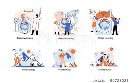 Change climate. Nature biodiversity mother earth. Metaphor of climate change and saving planet, World Environment Day 90728021