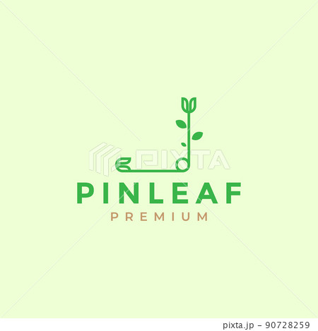 brooch pin with leaf logo design vector graphic symbol icon illustration creative idea brooch pin with leaf logo design vector graphic symbol icon illustration creative idea 90728259