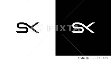 Modern and elegant SK initials logo design Modern and elegant SK initials logo design 90730389