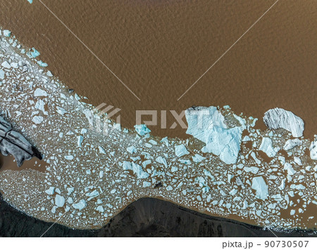 Iceland, Jokulsarlon lagoon, Beautiful cold landscape picture 90730507