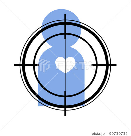 照準のイラスト素材_心臓を狙ってる 90730732