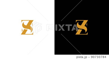 Modern and unique letter ZS initials logo design 2 90730784