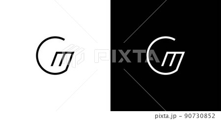 Simple and modern letter GM initials logo design 90730852