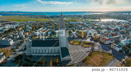Hallgrimskirkja Church in Reykjavik. 90731029