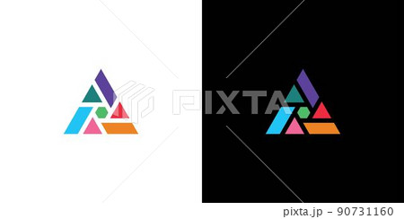 Unique and colorful letter A initial photography logo design Unique and colorful letter A initial photography logo design 90731160