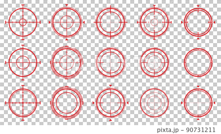 Aiming illustration material set_red 90731211